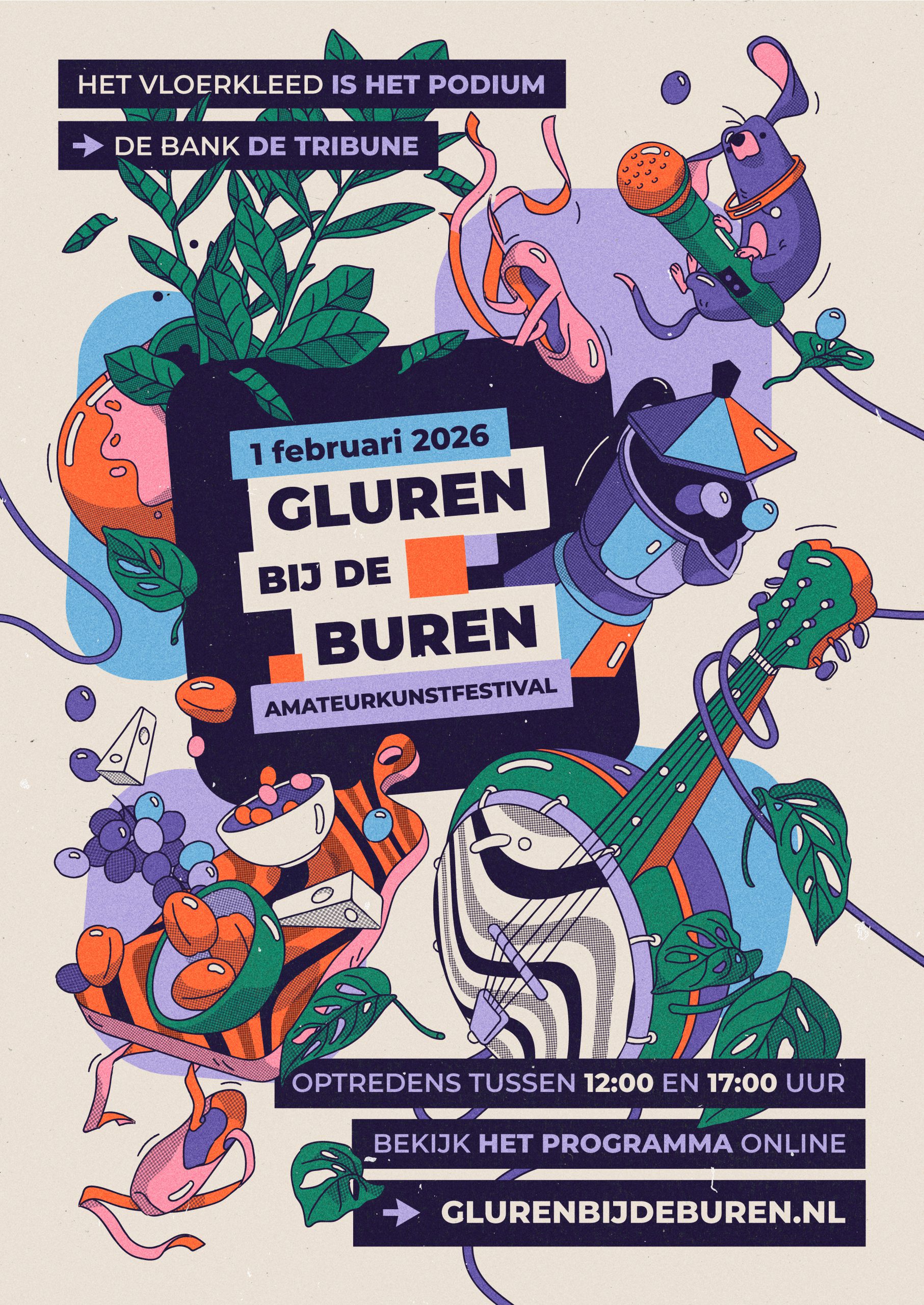 Flyer/poster Gluren bij de Buren 2026 in Zoetermeer